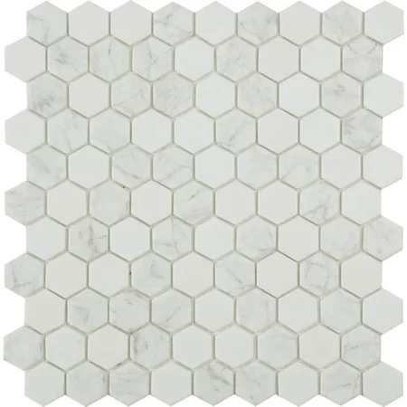Vidrepur Antartica Flake Glass Mosaic Tile 35mm Hexagon