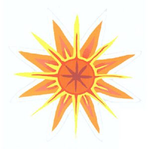 Sun Star 10mm Glass Mosaic Swimming Pool Mural, 6.5'