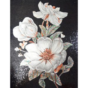 Perfection Hand Cut Glass Mosaic Floral Flower Mural, 7' x 9'